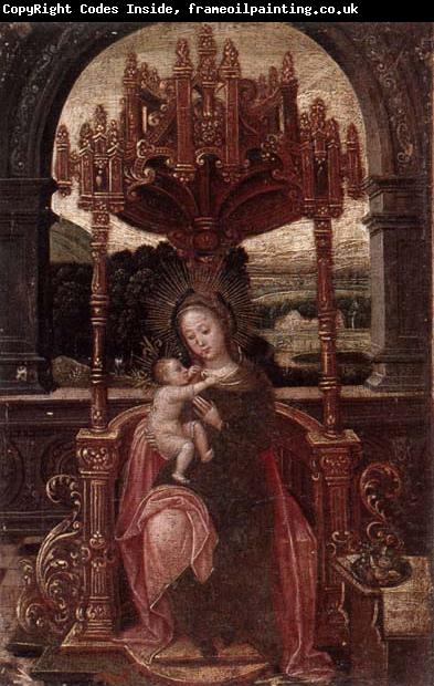 unknow artist The virgin and child enthroned